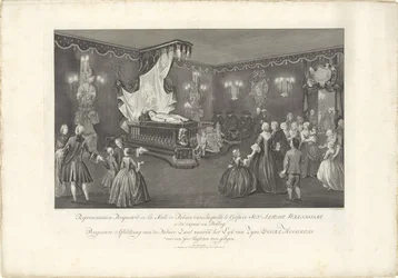 Sala con il letto di parata del principe Guglielmo IV, 1751