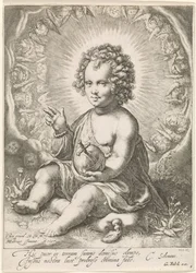 Cristo Bambino come Salvator Mundi