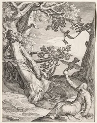 Elia nel deserto nutrito dai corvi, 1604