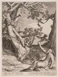 Elia nel deserto nutrito dai corvi, da Quattro scene di vita dei profeti, Isaia, Ahajah ed Eliseo