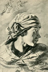 Testa di una giovane donna, metà-fine XVII secolo, 1943