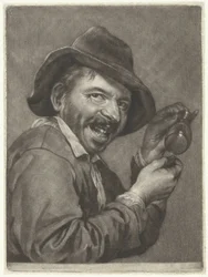 Uomo con un bicchiere vuoto (il Gusto)