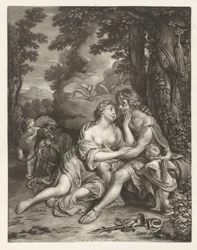 Venere trattiene Adone dalla caccia