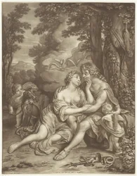 Venere trattiene Adone dalla caccia