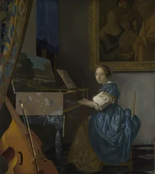 Una Giovane Donna seduta a un Virginale, c. 1670