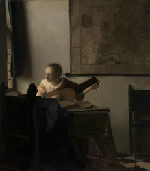 Giovane donna con un liuto, ca. 1662-63