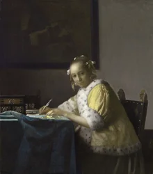 Una dama che scrive una lettera, 1665-1670