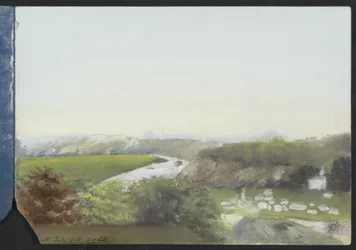 Paesaggio montano con un fiume