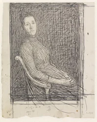 Ritratto di Anna Dorothea Veth-Dirks, seduta a destra