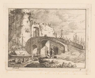 Porta della città in un porto italiano