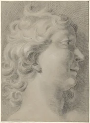 Studio di una testa di donna, verso destra