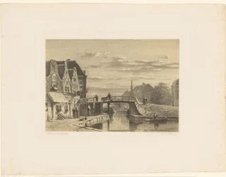 Veduta urbana con canale