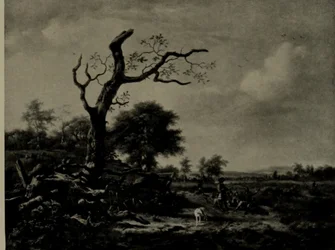 Olandese: Paesaggio con cacciatori a riposo L