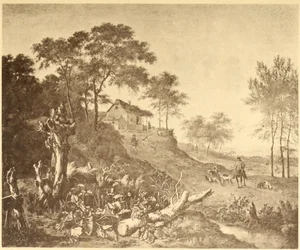Paesaggio con casa colonica