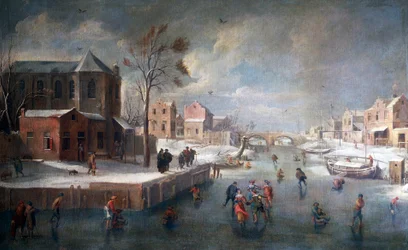 Paesaggio invernale con chiesa (Jan Wildens)