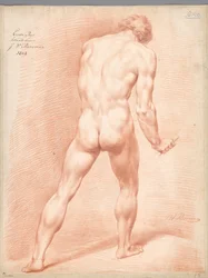 Nudo maschile in piedi, visto di schiena (1° premio 1803)