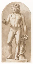 Giovane Bacco in piedi