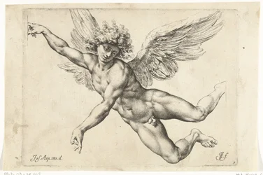 Studio per un angelo nudo e volante