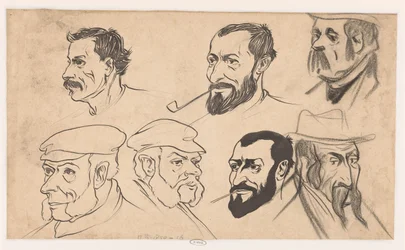 Foglio di studio con teste