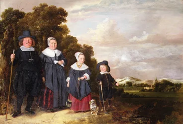 Ritratto di gruppo di una famiglia