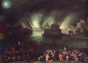 Enea che Salva Anchise dalla Caduta di Troia