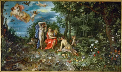 Cerere e i quattro elementi (pittura su rame)