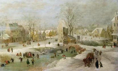 Scena invernale in Olanda