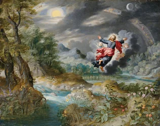Dio crea il sole, la luna e le stelle nel firmamento, ca. 1650