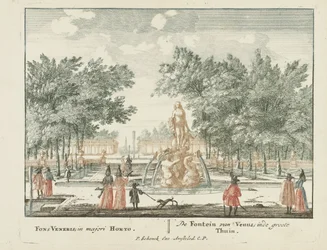 La fontana di Venere nel grande giardino del Palazzo Het Loo