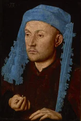 Ritratto di un uomo con un cappuccio blu (Uomo con anello)