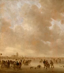 Sul ghiaccio vicino a Dordrecht