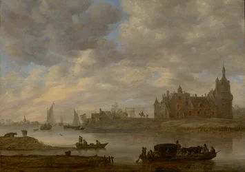 Veduta del castello di Duurstede a Wijk bij Duurstede