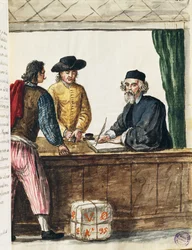 Mercante distinto, illustrazione da Libro illustrato dei costumi veneziani, di Jan Grevenbroeck