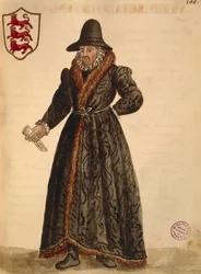 Ambasciatore inglese, da Gli Abiti de Veneziani, libro illustrato di costumi