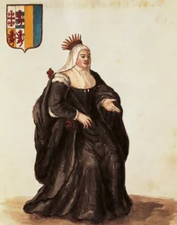 Ritratto di Caterina Cornaro, incisione di Giovanni Grevembroch