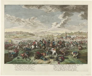 Battaglia di cavalieri in Italia settentrionale, ca. 1702-1703