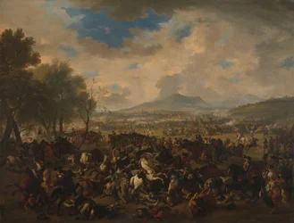 La battaglia di Ramillies tra i francesi e le potenze alleate