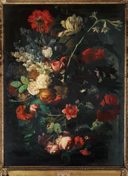 Vaso con fiori su una base (dipinto su tela)