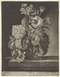 Fiori in un vaso di vetro