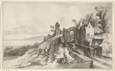 Paesaggio costiero con un mulino ad acqua (Zeegezichten)