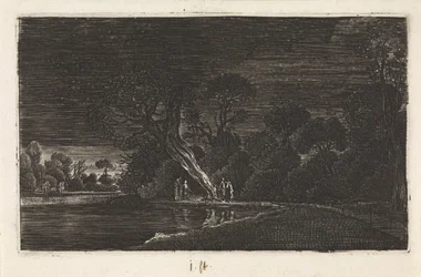 Paesaggio al chiaro di luna