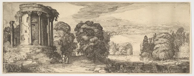 Il Tempio della Sibilla a Tivoli da Paesaggi e Rovine, ca. 1615
