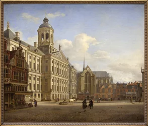 La diga con il nuovo municipio di Amsterdam