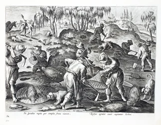 Scavare e Catturare Istrici, tavola 54, illustrazione da 