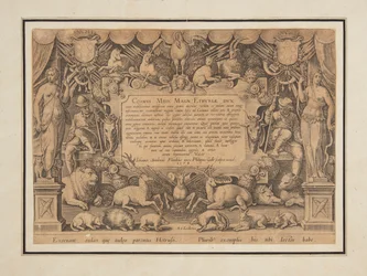 Pagina Dedicata del set "Mediceae familiae rerum feliciter gestarum Victoria et triumphi"