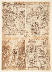 Otto scene della vita di San Giovanni Gualberto (recto e verso)