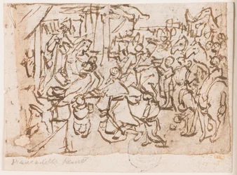 Pagina di un taccuino; Adorazione dei Magi; San Cristoforo e Bambino Gesù