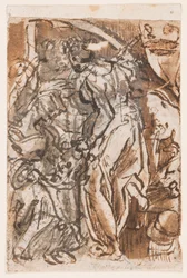 Judith con la Testa di Oloferne (recto); Disegno Preliminare per la Tavola del Titolo della Serie di Stampe dei Sette Pianeti (verso)