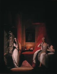 Una scena del romanzo di Laurence Sterne "Viaggio sentimentale in Francia e in Italia".
