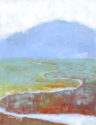 Paesaggio montano con palude e fiori selvatici per Annabelle, c.2021